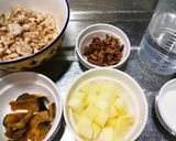 犬ご飯　りんごとかぼちゃのシリアルごはん作り方1写真