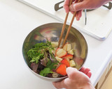 いちごサラダ！フルーツカプレーゼ風パスタ作り方5写真