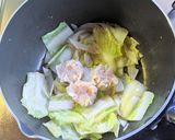 白菜と焼売の味噌汁作り方4写真