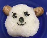 安全で美味しいシーセージくまさんおにぎり作り方7写真