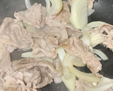 砂糖を使わない豚コマと玉ねぎの生姜焼き作り方4写真