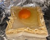 【朝ごはん】目玉焼きパン作り方2写真