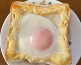 【朝ごはん】目玉焼きパン作り方5写真