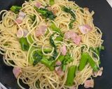 菜の花とベーコンのパスタ作り方6写真
