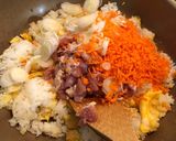 白菜と鶏肉のチャーハン作り方7写真