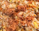 白菜と鶏肉のチャーハン作り方9写真