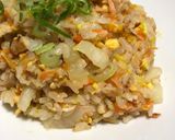 白菜と鶏肉のチャーハン作り方13写真