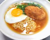 コロッケ月見ラーメン作り方3写真