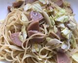 キャベツとハムとパスタのマヨソテー作り方5写真