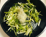 水菜と冷凍ちりめん入り 卵炒め作り方1写真