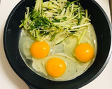 水菜と冷凍ちりめん入り 卵炒め作り方2写真