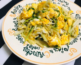 水菜と冷凍ちりめん入り 卵炒め作り方3写真