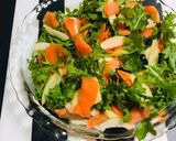 わさび菜のサラダ　林檎と人参はピーラーで作り方6写真