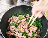 牛肉とほうれん草のごま炒め作り方5写真