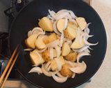 新じゃがと新玉ねぎのそぼろあんかけ煮作り方4写真