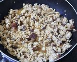 鶏むね肉使用！しいたけ入りそぼろ丼作り方3写真