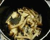 イタリア風きのこの玄米リゾット（修正版）__Italian style Risotto/Brown Rice with mushrooms;Shimeji&Eringi(blanc du pays)作り方4写真