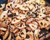 れんこんと豚肉の甘辛炒め作り方5写真