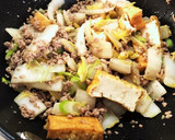 簡単☆厚揚げと挽き肉と白菜の甘辛炒め作り方5写真