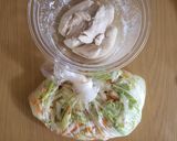 白菜と蒸し鶏の和風おかずサラダ作り方4写真