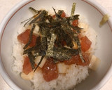 ごま卵醤油が旨い、マグロと山芋の角あえ丼作り方5写真