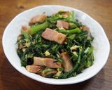ベーコンと春菊のおかか炒め作り方7写真