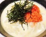 簡単豆乳で作る♡明太クリームうどん作り方3写真