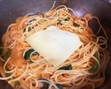 ほうれん草ベーコンのトマトクリームパスタ作り方8写真