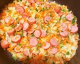 カレーピラフにホワイトソースかけました♪作り方2写真