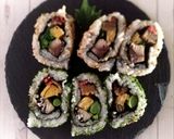 鯖と菜の花卵の変わり太巻き♪作り方4写真