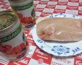 鶏むねトマト♪（圧力鍋）トマト缶で作り方1写真