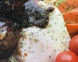 丼弁当●ミートボールでロコモコ丼風弁当作り方4写真
