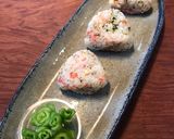 スモークチーズ干しエビのごはんでおにぎり作り方4写真