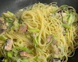 鯖缶とネギのレモンペペロンチーノ作り方7写真
