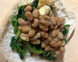 納豆とほうれん草のカレートースト作り方2写真