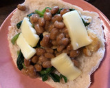 納豆とほうれん草のカレートースト作り方3写真