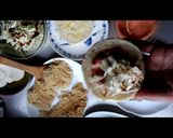 温麺バーガー作り方4写真