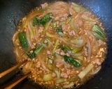 チンゲン菜とひき肉のあんかけ焼きそば作り方5写真