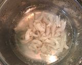 鶏笹身の韮玉中華スープ作り方3写真