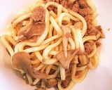 包丁まな板不要！舞茸と豚ひき肉の焼うどん作り方6写真