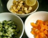 フルーツ野菜の きゅうりソース添え作り方1写真