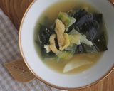 キャベツと生ワカメの味噌汁♪作り方5写真