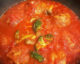 鯖の水煮缶で煮込みハンバーグ作り方4写真