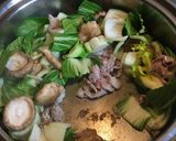 豚肉と青梗菜ウェイパー炒め胡麻がらめ作り方1写真