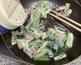 小松菜とポークウインナーのマヨソテー作り方4写真