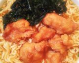 市販ラーメンと惣菜で！からあげラーメン作り方5写真