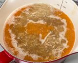ピリ辛♪ひき肉とニラの春雨スープ作り方3写真