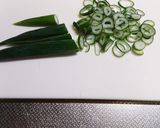 サラダに鍋の残りの長葱を入れました作り方4写真