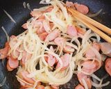 ミートソースのスパピザ作り方1写真
