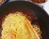 ミートソースのスパピザ作り方2写真